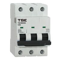 CIRCUIT BREAKER, MINIATURE,MCB 3 POLE 6kA 25A DIN MOUNT (4)