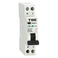 RESIDUAL CURRENT BREAKER, RCBO 1 POLE, 6KA, 16A, DIN, A TYPE