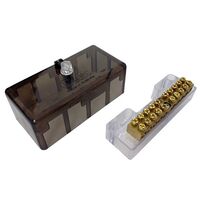 COVERED NEUTRAL LINK 3 x 35mm, 7 x 16mm2 TUNNELS 100A, BLACK