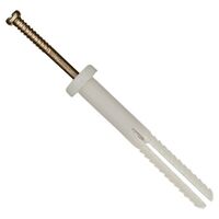 ANCHOR, NAIL-IN ROUND HEAD NYLON YEL ZINC 6.5 x 38mm [12]