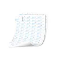 SHEET LABELS, WRAP, LAMINATED POLY, WHITE, 41 x 23mm [2040]