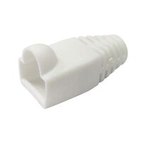 STRAIN RELIEF BOOT, RJ45 WHITE, [20] PACK