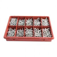 BLIND RIVETS, ALUMINIUM MASTER PACK, 595 PCS, ASSORTED