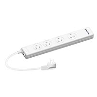 POWERBOARD 4 WAY SURGE PROTECTED, 2 x USB PORTS