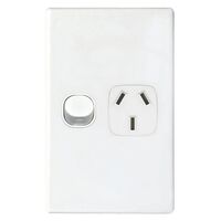 POWER POINT, SINGLE, 10A A SERIES, VERTICAL