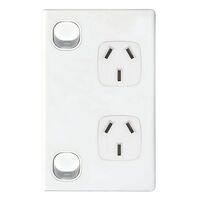 POWER POINT, DOUBLE, 10A A SERIES, VERTICAL