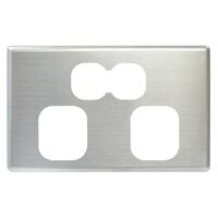 POWERPOINT COVER PLATE, DOUBLE BRUSHED SSTEEL, SUITS S SERIES
