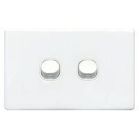 SWITCH PLATE ONLY, NO MECHS 2 GANG W/COVER, S SERIES