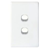 SWITCH, SLIM, VERTICAL, 2 GANG 16A, TWO WAY