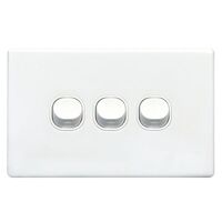 SWITCH PLATE ONLY, NO MECHS 3 GANG W/COVER, S SERIES