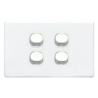SWITCH PLATE ONLY, NO MECHS 4 GANG W/COVER, S SERIES