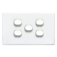 SWITCH, SLIM,HORIZONTAL,5 GANG 16A, TWO WAY