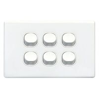 SWITCH PLATE ONLY, NO MECHS 6 GANG W/COVER, S SERIES