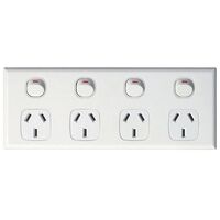 POWER POINT, FOUR GANG, 10A