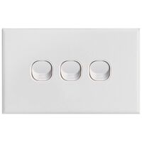 SWITCH, SLIM,HORIZONTAL,3 GANG 16A, TWO WAY