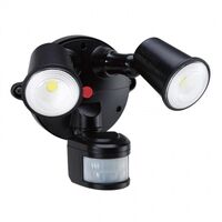 TWIN 10W LED TRICOLOUR SENSOR Q/ CON BASE 2000 LUMENS BLACK
