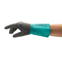 GLOVES, CHEM GRIP, 30cm NYLON LINER,ALPHA-TEC NITRILE,SZE 10