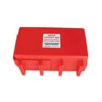 GROUP LOCK BOX, RED W/RED LID 16 LOCK POSITIONS