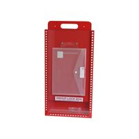 GROUP LOCK BOX, RED ALUMINIUM SLIMLINE 83 LOCK POSITIONS