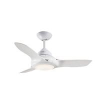 CEILING FAN, 36in 3 ABS BLADED EVO II + CCT LED 18W, WHITE