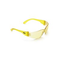 SAFETY GLASSES, AMBER LENS TSUNAMI,MED IMPACT WRAP AROUND