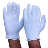 GLOVE,KNITTED POLY/COTTON WHITE, SIZE MENS