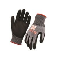GLOVES,ARAX WETGRIP, LV5 CUT RESIST, NITRILE DIPPED,SIZE 10