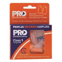 EARPLUGS,BULLET UN-CORDED, PU FOAM, CLASS 5 SLC80 27dB [10]