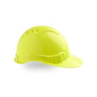 HARD HAT, YELLOW, VENTED 6 POINT