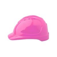 HARD HAT, 6 POINT, VENTED LOW PROFILE, FLUORO PINK