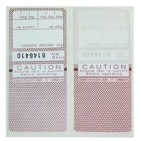 TEST TAGS, S/LAMINATING RECT BURGUNDY (5 YEARLY) [100]