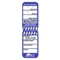 TEST TAGS, H/DUTY RECT BLUE (JUN~AUG) [100]