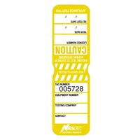 TEST TAGS, H/DUTY RECT YELLOW (SEP~NOV) [100]