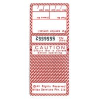 TEST TAGS, S/LAMINATING RECT RED (DEC~FEB) [100]