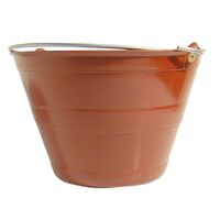 BUCKET, MASONRY 12 LITRE FLEXIBLE HDPE & METAL HANDLE