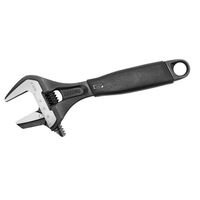WRENCH, ADJUSTABLE 200mm BLACK REVERSIBLE JAWS OPEN TO 38mm