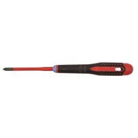 SCREWDRIVER, 1000V, SLIM LINE POZIDRIVE No1, BLADE LGTH 80mm