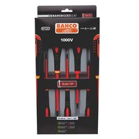 SCREWDRIVER SET, 1000V, SLIM 5 PCE, INC 3,4,5.5mm, PH1, PH2