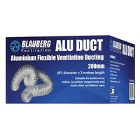 DUCT, COAT/FLEX, 200mm x 3m ALUMINIUM