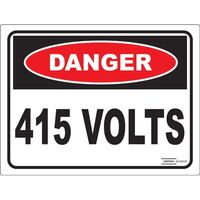 SIGN, DANGER 300 x 225mm POLY 415 VOLTS