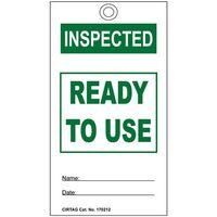 TAG 140 x 75mm POLY INSPECTED - READY TO USE [10]