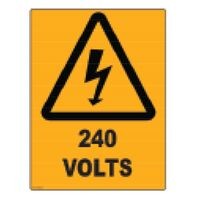 LABEL, DANGER, 150 x 100mm VYL 240 VOLTS [10]