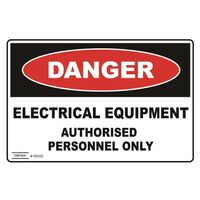 LABEL, DANGER, 200 x 134mm ELECTRICAL EQUIPMENT [10]