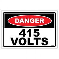 LABEL, DANGER, 100 x 67mm VNYL 415 VOLTS [10]