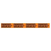 TAPE, 37.5 x 100mm PERFORATED ADHESIVE, WARNING SOLAR DC 50m