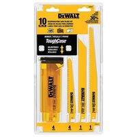 RECIP SAW BLADE SET, 10 PIECE METAL AND WOOD WITH CASE