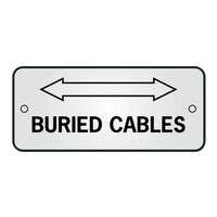 ID, RECTANGLE, SS, 'BURIED' 'CABLE' ARROW 150 x 65mm