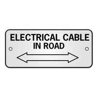 ID, RECTANGLE, SS,'ELECTRICAL' 'CAB IN RD' 150 x 65mm