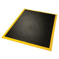 MAT, ANTI FATIGUE, 900x1200mm 14mm THICK WITH YELLOW RAMPS