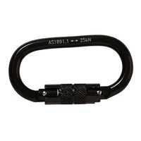 KARABINER, DOUBLE ACTION 19mm STEEL ALLOY